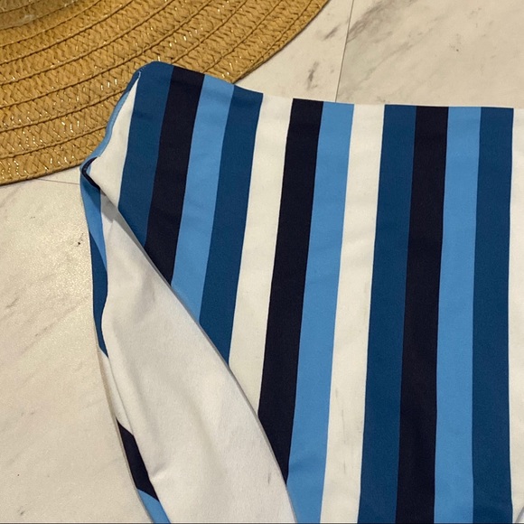 New! Chelsea28 Stripe High Waisted Bikini Bottoms - Picture 7 of 11